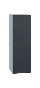 DOMINIT 32 úložná skříň 2-boxová, 1367x450x400 mm, korpus bílý, dvířka antracit